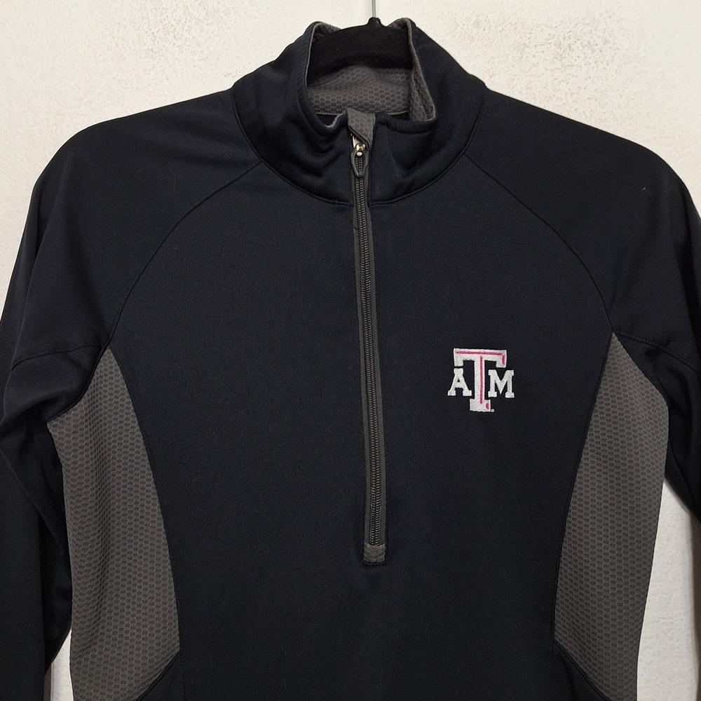 Under Armour Women’s ATM Black Gray Semi Fitted Half Zip Outdoor Jacket Size S - Picture 2 of 11